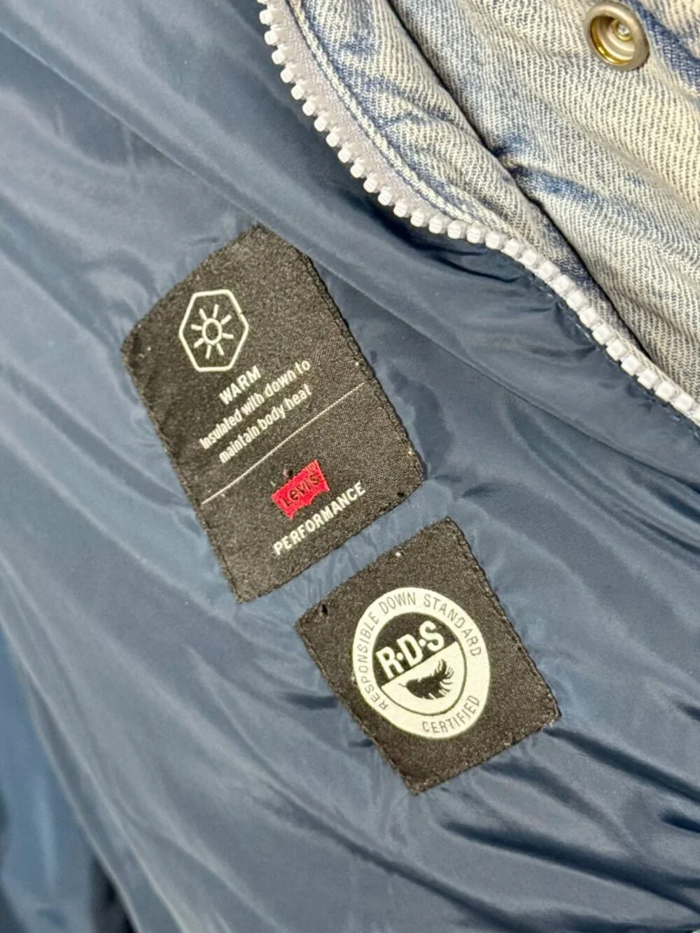 Levi Strauss ROCKRIDGE Puffer Blue Down Vest Sz XXL